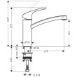 Bateria kuchenna Hansgrohe Focus M41 stojąca