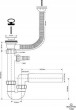 McAlpine sifons Caurules izlietnes 11/2x50mm ar