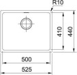 Franke Sirius SID 110-50 tektonīta izlietne