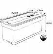 Lumarko Basket Eckhart Black 80x40x40cm 83L