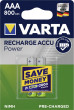 Varta Rechargeable AAA R03 800mAh Akumulators