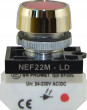 Promet lampa NEF22 metāla plakana sarkana