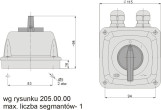 Electromet Cam slēdzis 0-I 1P 25A
