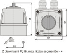 Electromet Cam slēdzis 2-0-1 3P 25A
