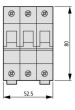 Eaton miniatūrais ķēdes pārtraucējs 3 3P