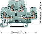 Wago divstāvu diodes savienotājs pelēks (870-541