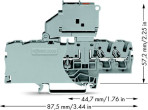 Wago Fuse spaiļu bloks pelēks (2002-1811