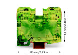 Wago Złączka przelotowa 2-przewodowa 16x86mm żółto-zielona