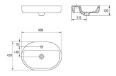 Cersanit Caspia Oval 60 cm izlietne