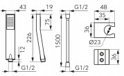 Zestaw prysznicowy U155GM / FERRO /