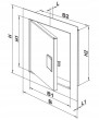 Ventika Metāla pārbaudes durvis baltas 200X200