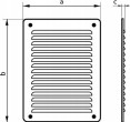 Ventika ventilācijas vāks ar sietu 165x230mm