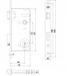 LOB MORTISE LOCK CYL Z7ABL 72/55