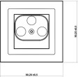 Karlik Deco antenas ligzda. 2 SAT