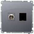 Kontakt-Simon F-veida antenas ligzda dators RJ45