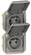 Legrand NOWE PLEXO Gniazdo 2x2P+Z pionowe