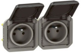 Legrand PLEXO 55 Socket 2x2P+Z horizontālais