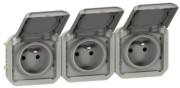 Legrand PLEXO 55 Gniazdo 3x2P+Z poziome