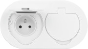 Orno Dubultā ovāla elektrības ligzda IP55