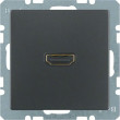 ELS Elektrotechnika HDMI ligzda antracīta samta