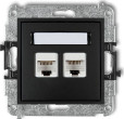 Karlik MINI Dubultā datora ligzda 2xRJ45