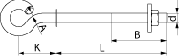 Ensto Hak wieszakowy M20 długość 240mm