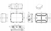 Elettrocanali Puszka natynkowa Light 185x246x100 z
