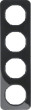 Berker Quadruple frame R.1 melns