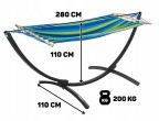 KELTIN Hamak ogrodowy ze stelażem 200x100cm