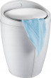 Weko ādas pufs CANDY WHITE veļas