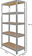 Funfit Metāla plaukts glabāšanai 180x90x30 cm