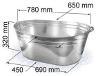 Stabilus GALVANIZĒTA VANLA 100L 78X65X32CM [GALVANIZED