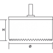 Grafīts Otwornice 28-75x30mm 5szt. 57H957 [Graphite]