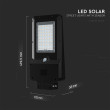 V-TAC Oprawa uliczna solarna 20W 3000-4000-6000K