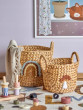Bloomingville MINI Agnes Basket Daudzkrāsainā ūdensroze