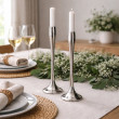 Lumarko CANDLE HOLDER METALLIC SILVER H25