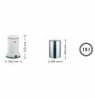Wesco Atkritumu tvertne 15l BaseBoy balta