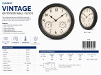 Platinet Wall clock zegar ścienny vintage