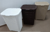 Katex veļas grozs RATTAN balts 400x316x550