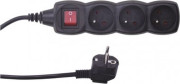 Emos pagarinātājs ar slēdzi. 3 ligzdas