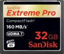 SanDisk Extreme PRO kompaktā zibatmiņas karte