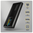 Kieszeń Axagon USB-C 10Gbps zewnętrzna kieszeń