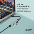 USB centrmezgls Promate LiteHub-4 USB-C 3xUSB2