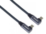 PremiumCord USB-C USB kabelis 2x izliekts