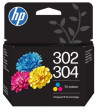 HP 302/304 trīskrāsu tintes kasetne B7RT6AE