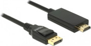 Delock DisplayPort — HDMI kabelis melns