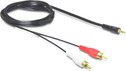 Kabelis Delock Jack RCA (Cinch) melns