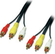 Lindy RCA (Cinch) x3 kabelis 20m