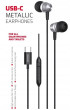 Swissten metāla USB-C austiņas [Metallic Headphones]
