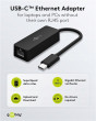 Goobay USB-C™ Ethernet adapteris. melns [Adapter